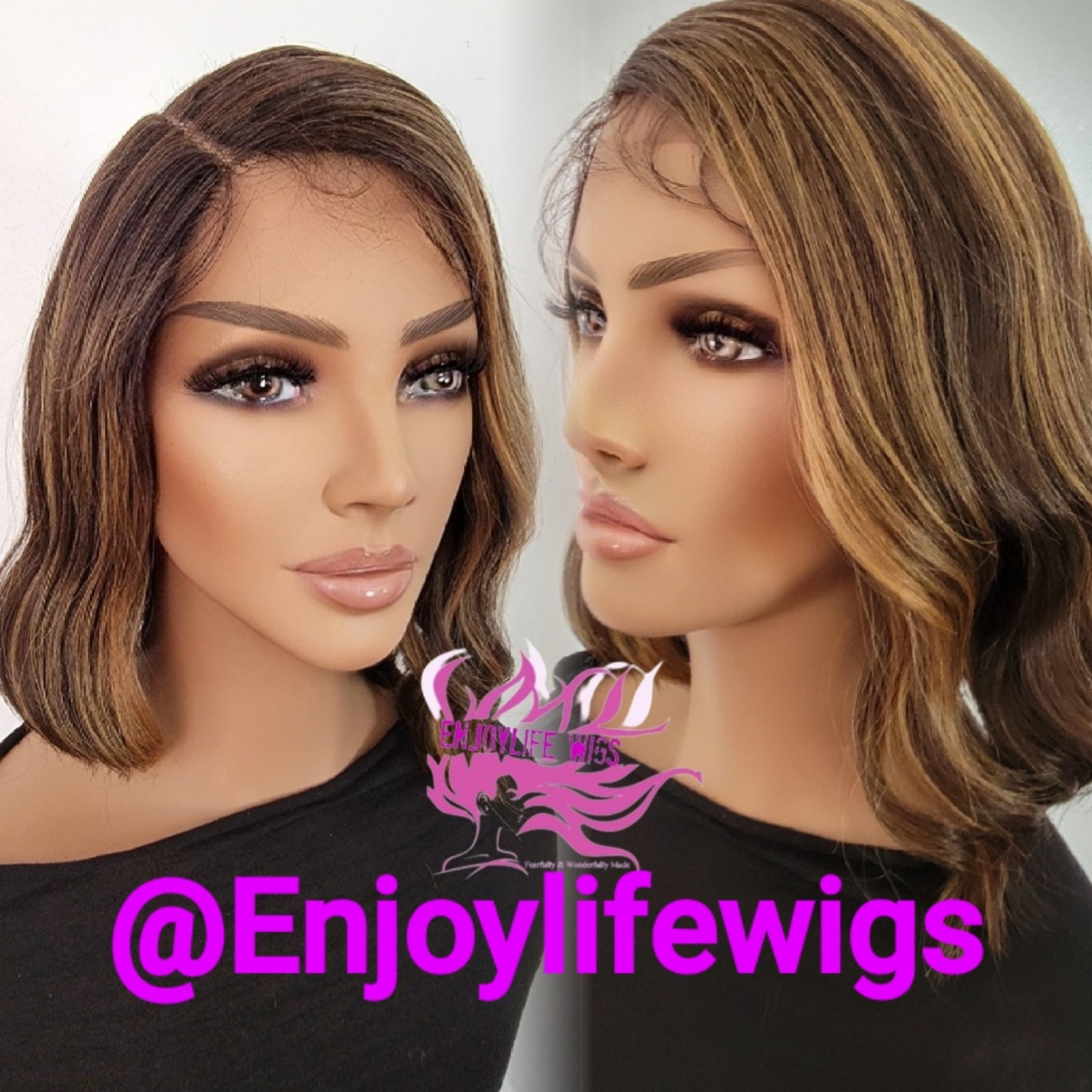 Human hair HD lace front bob wig with side part perfect for all skin tones
