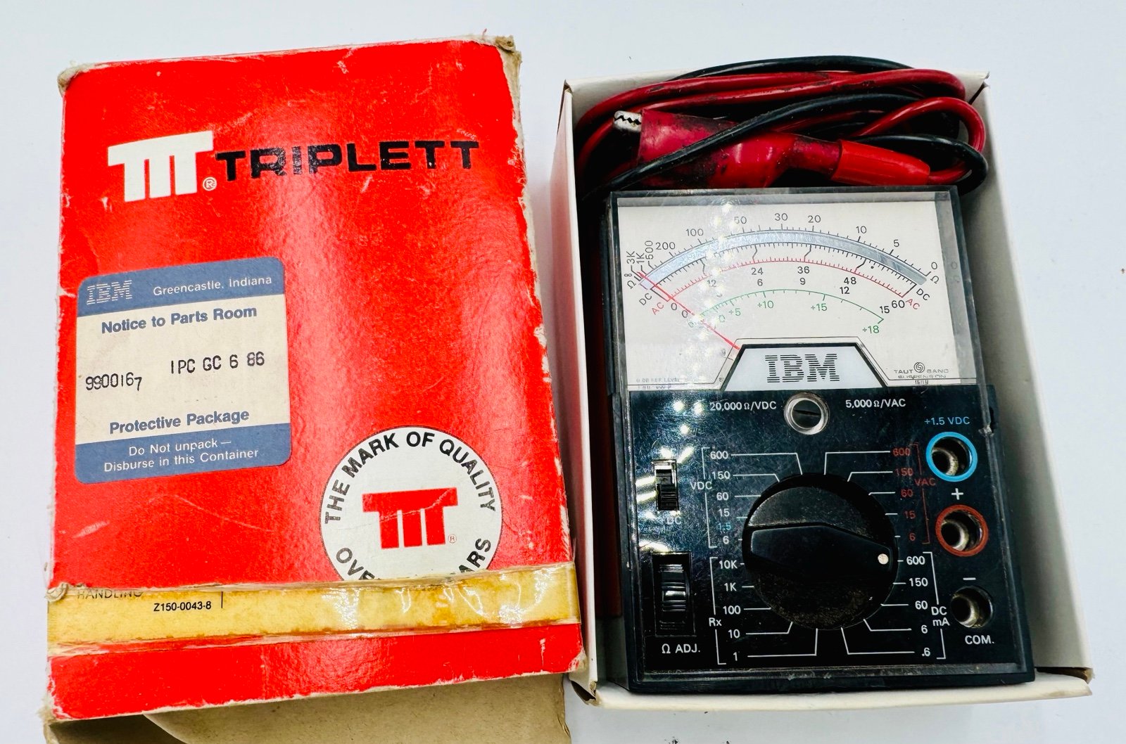 IBM/Simpson Volt-OHM-Milliammeter W/Operator's Manual 1749231
