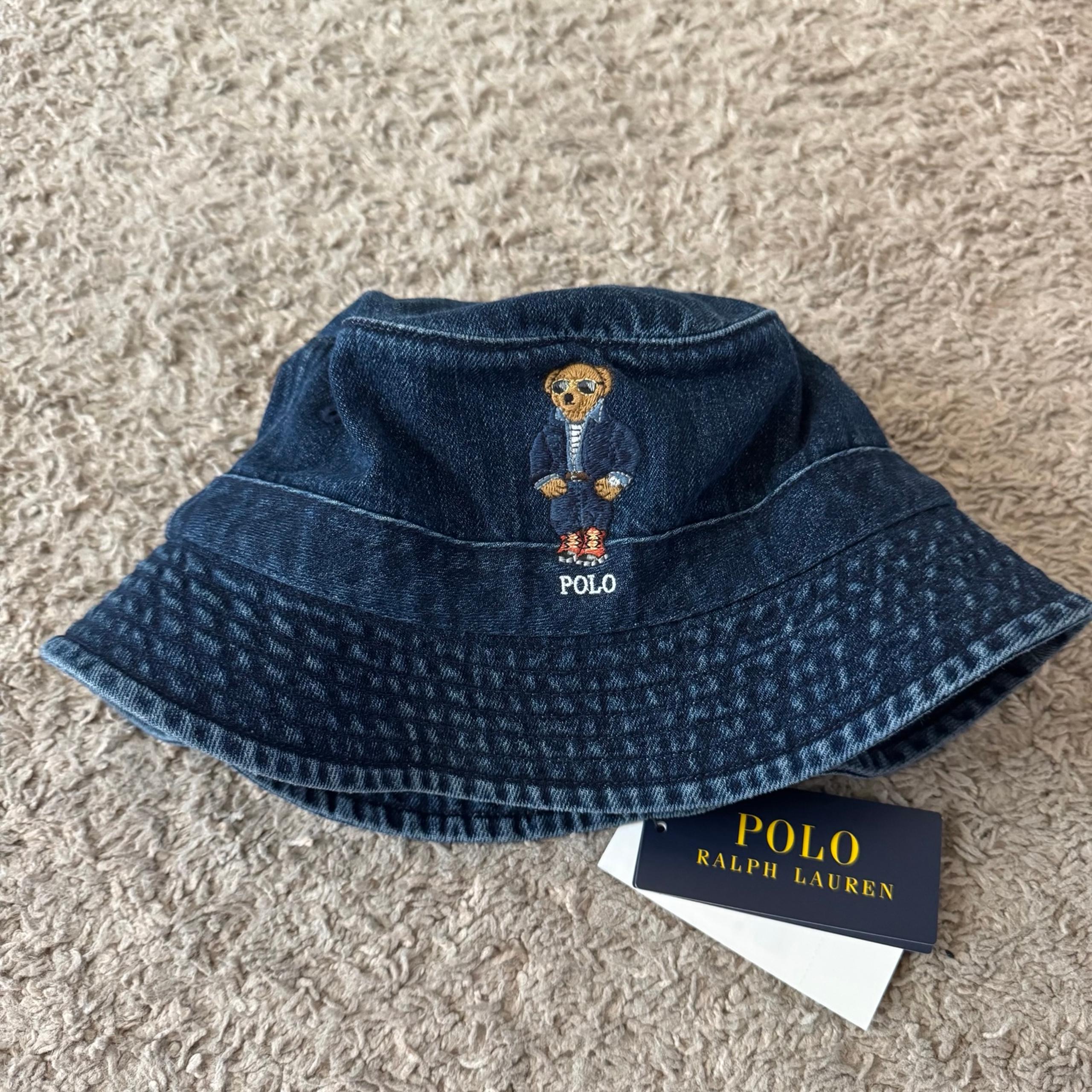Men’s Polo Ralph Lauren Preppy Polo Bear Denim Bucket Hat