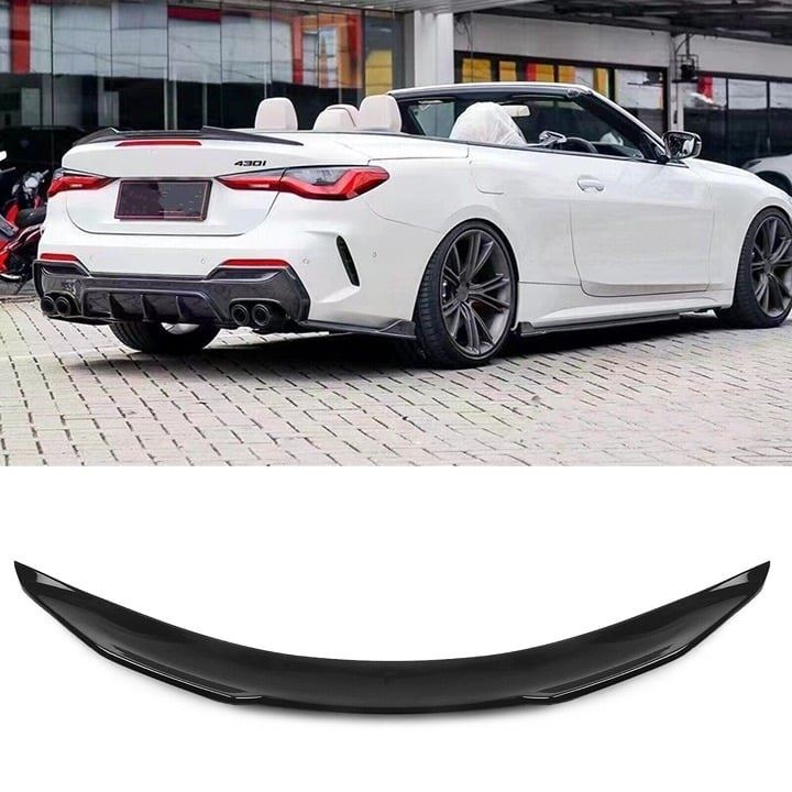 For 2021+ For BMW 4 Series G23 Rear Spoiler PG Style Gloss Black Brand New