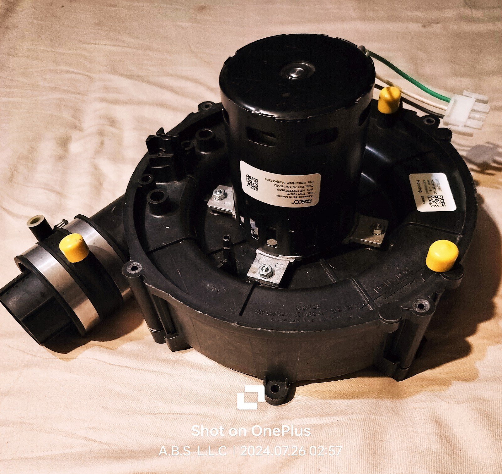 115v Fasco Combustion Blower Motor