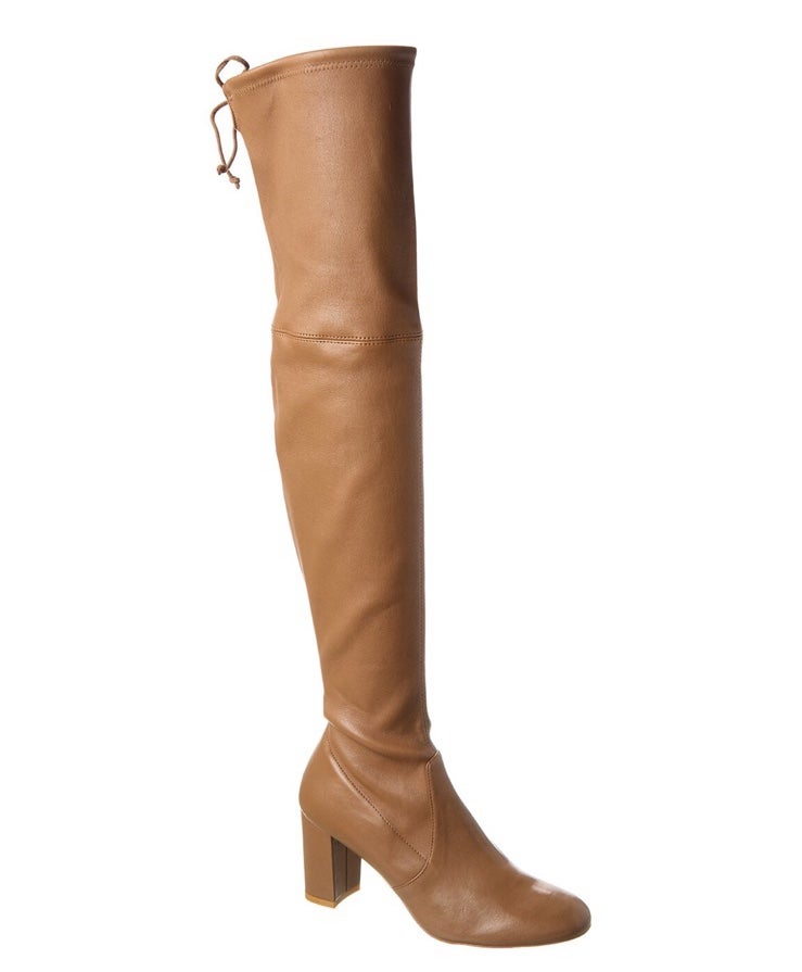 STUART WEITZMAN SOFIA CITY LEATHER OVER THE KNEE BOOTS BROWN SIZE 9