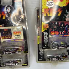 Johnny Lightning -KISS Cars- Gene, Paul, Ace, Peter still in package,