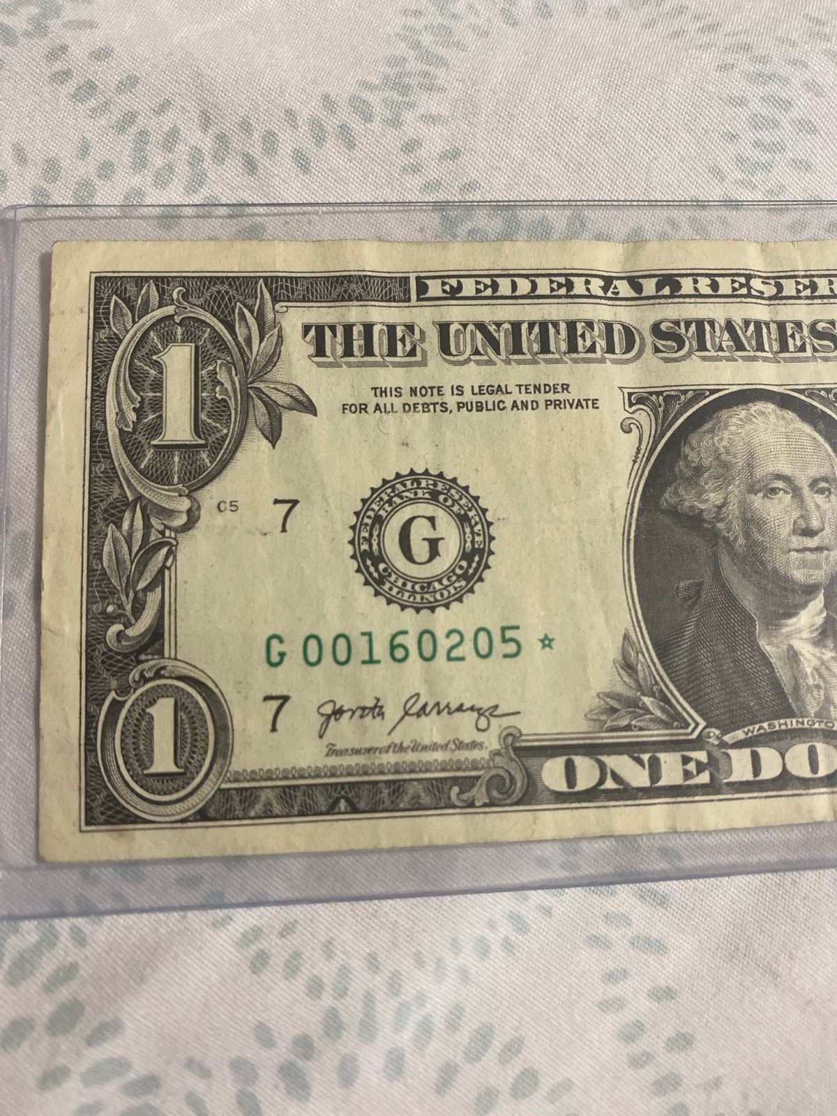 1 Dollar Bill Star Note
