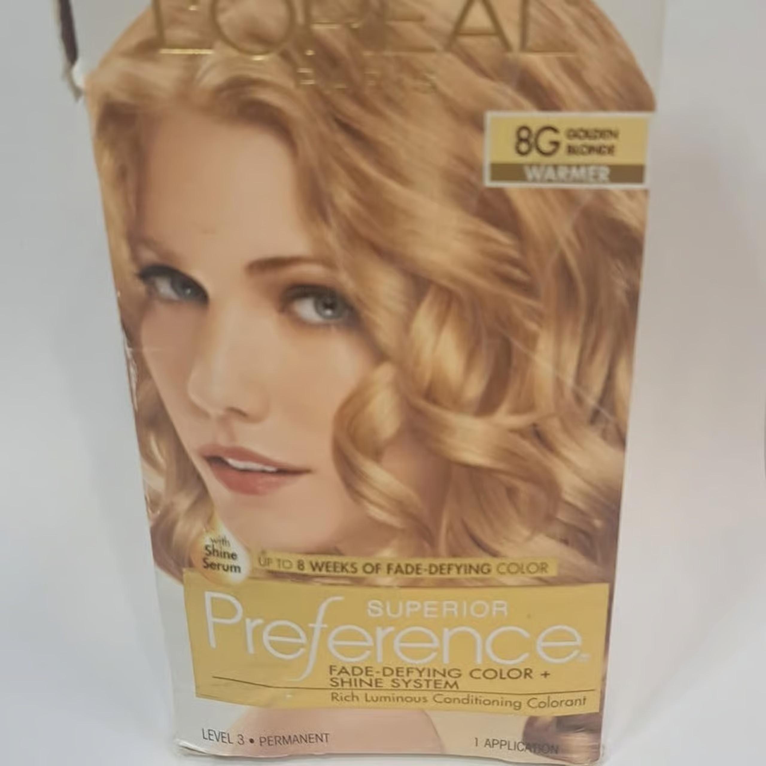 Loreal Superior Preference Hair Color 8G Golden Blonde Fade Defying Shine-SEALED