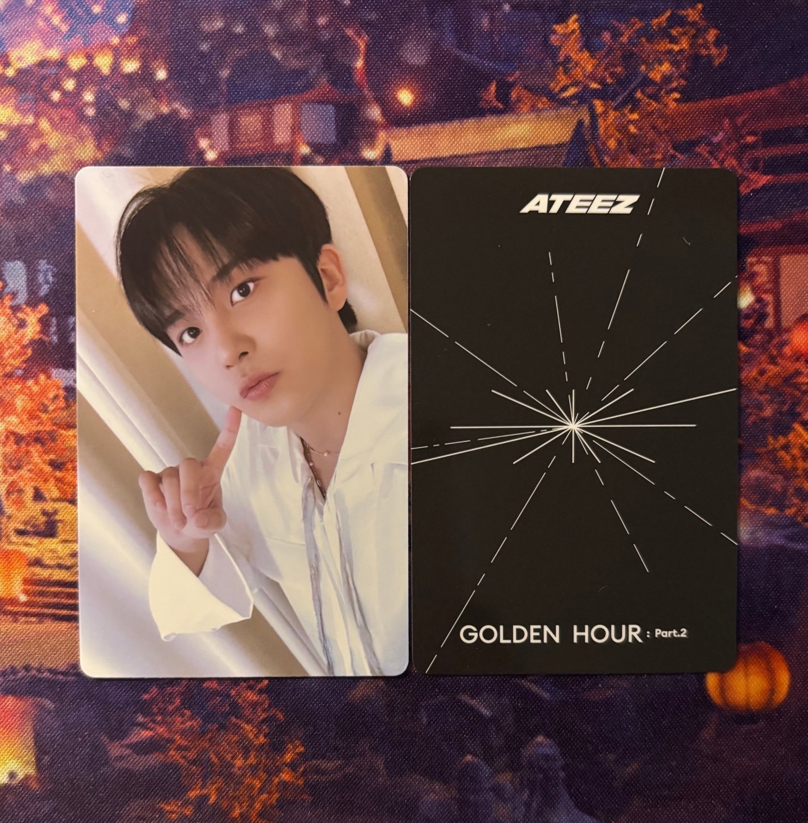 ATEEZ Golden Hour Makestar 4.0 Varsity Jacket Photocard PC