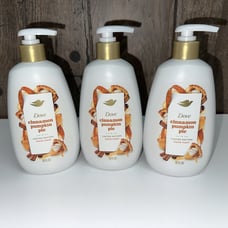 3 PACK Dove CINNAMON PUMPKIN PIE Holiday Treats Hand Wash Limited Edition 12oz