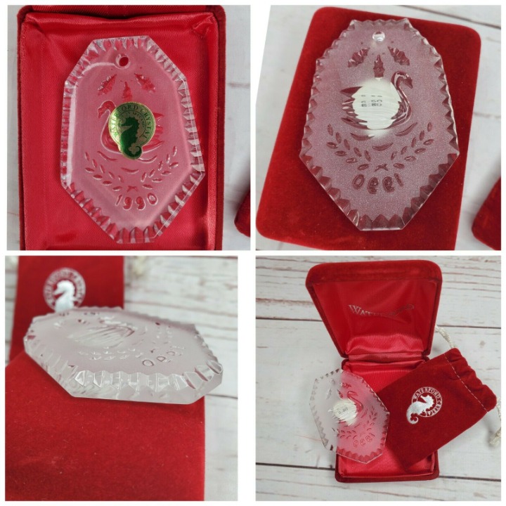 Waterford 1990 Swan Ornament Christmas