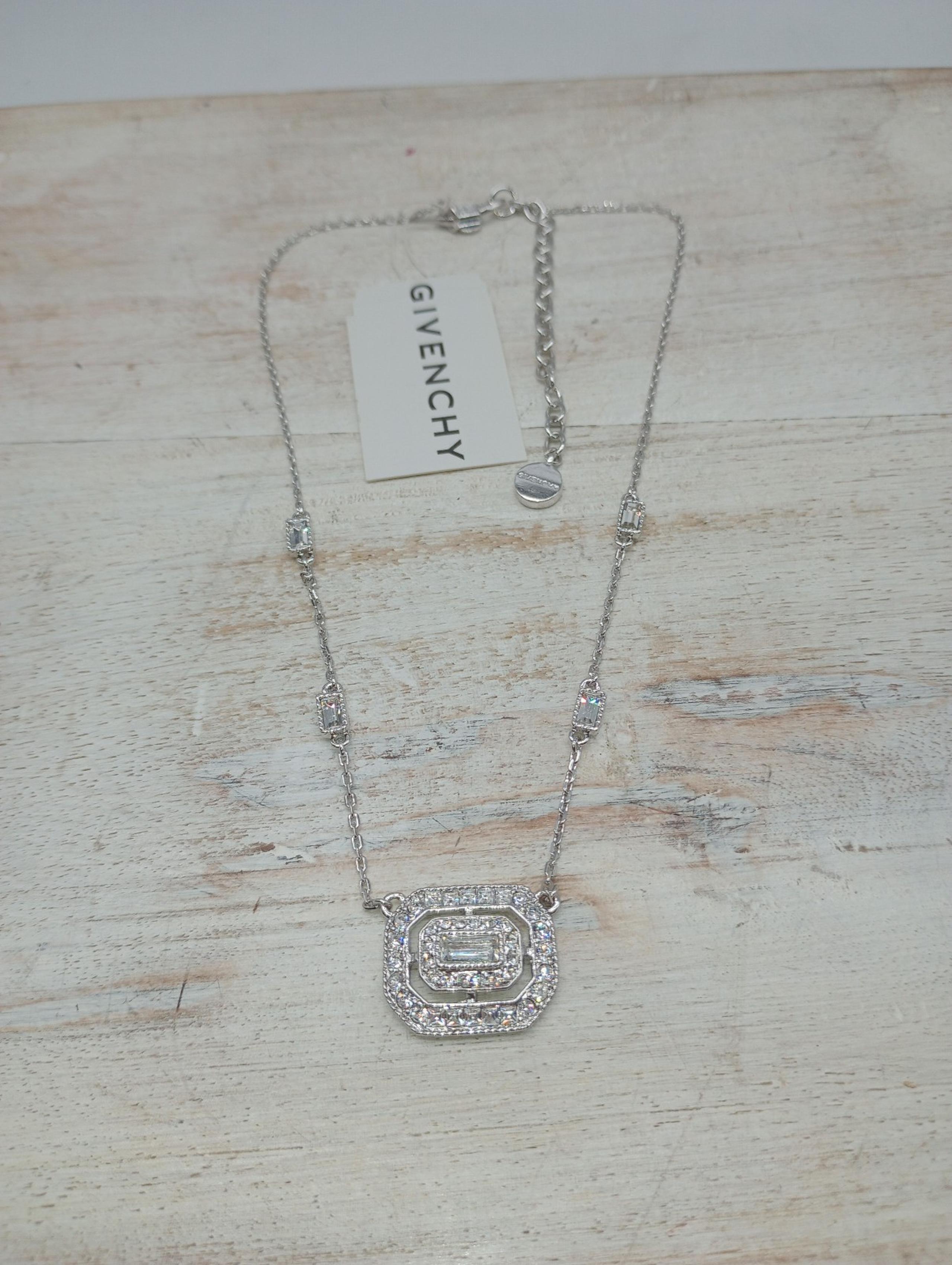 Givenchy Silver-Tone Crystal Necklace