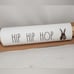 Rae Dunn Easter Bunny Hip Hip Hop Baking Rolling Pin Wood and Silicone Utensil