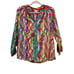 Lilly Pulitzer Elsa 100% Silk Multi Colored Long Sleeve Blouse Size Small