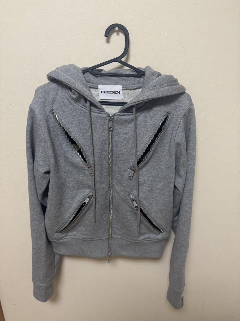 Zippered gray hoodie (BEEDEN)