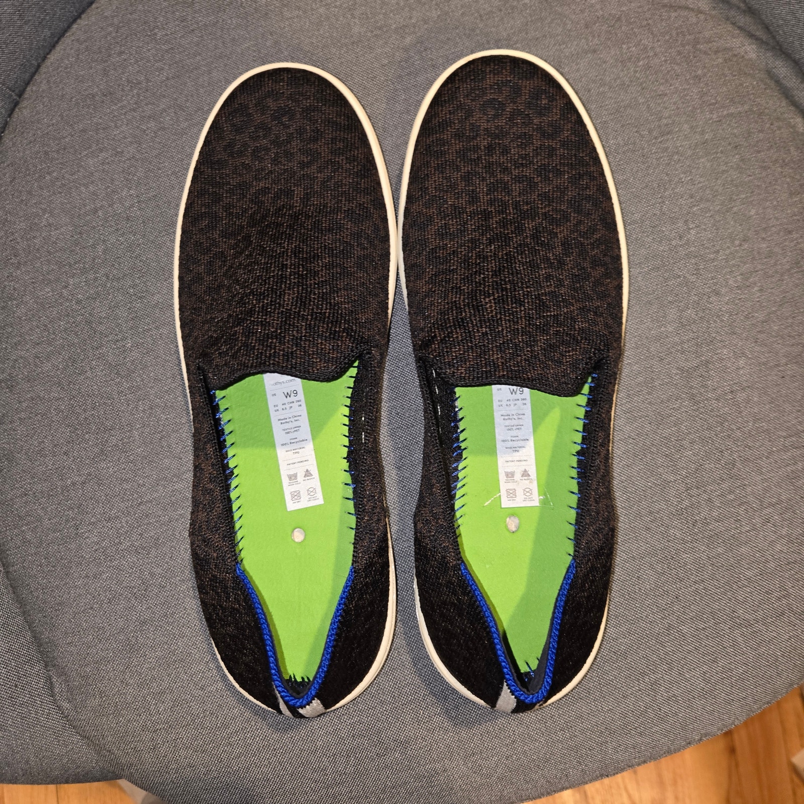 Rothy's Slip on Sneaker Espresso Spot sz 9
