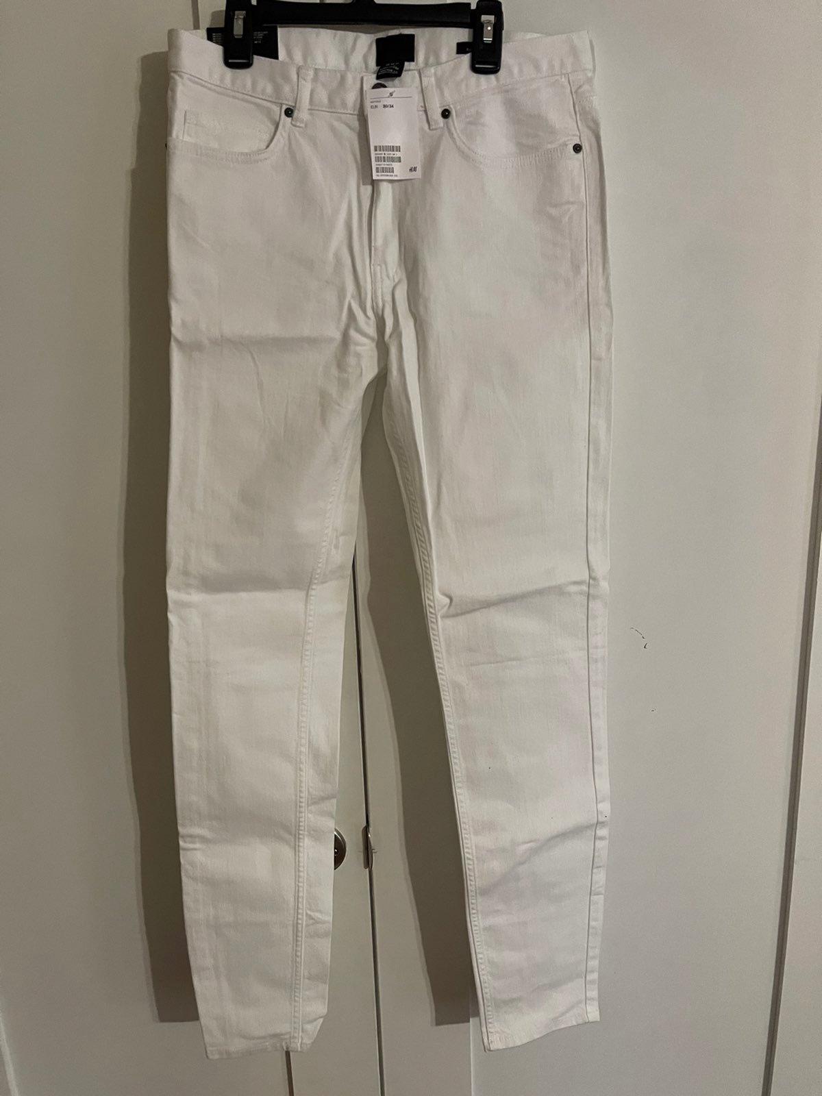 H&M Men’s Skinny White Jeans Size 30W/34L