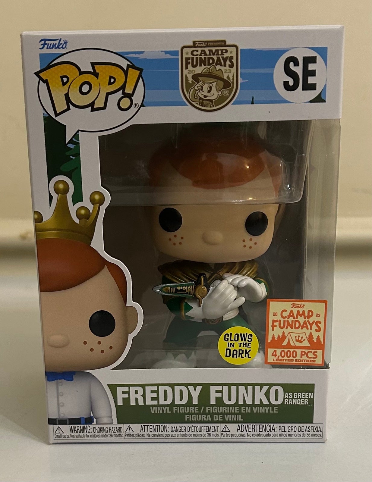 Freddy Funko As Green Ranger Glow in the Dark 4000 PC Box Of Fun 2023