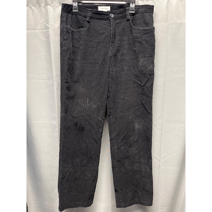 Calvin Klein Men's Black Corduroy Pants/Straight Leg 34X32 SKU 5251