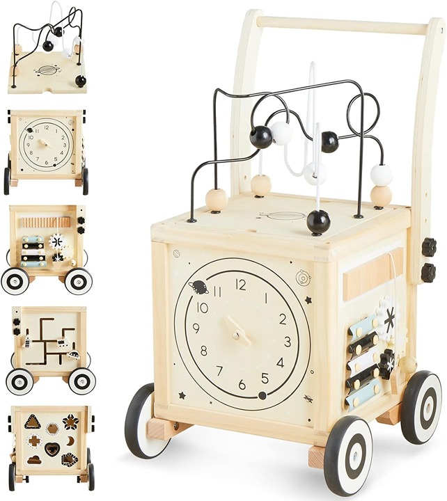 Wooden Baby Walker Activity Cube -D96V