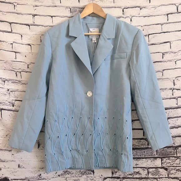 NWT C/MEO Collective Persuasive Blazer in Color Duck Egg Size Small SAMPLE