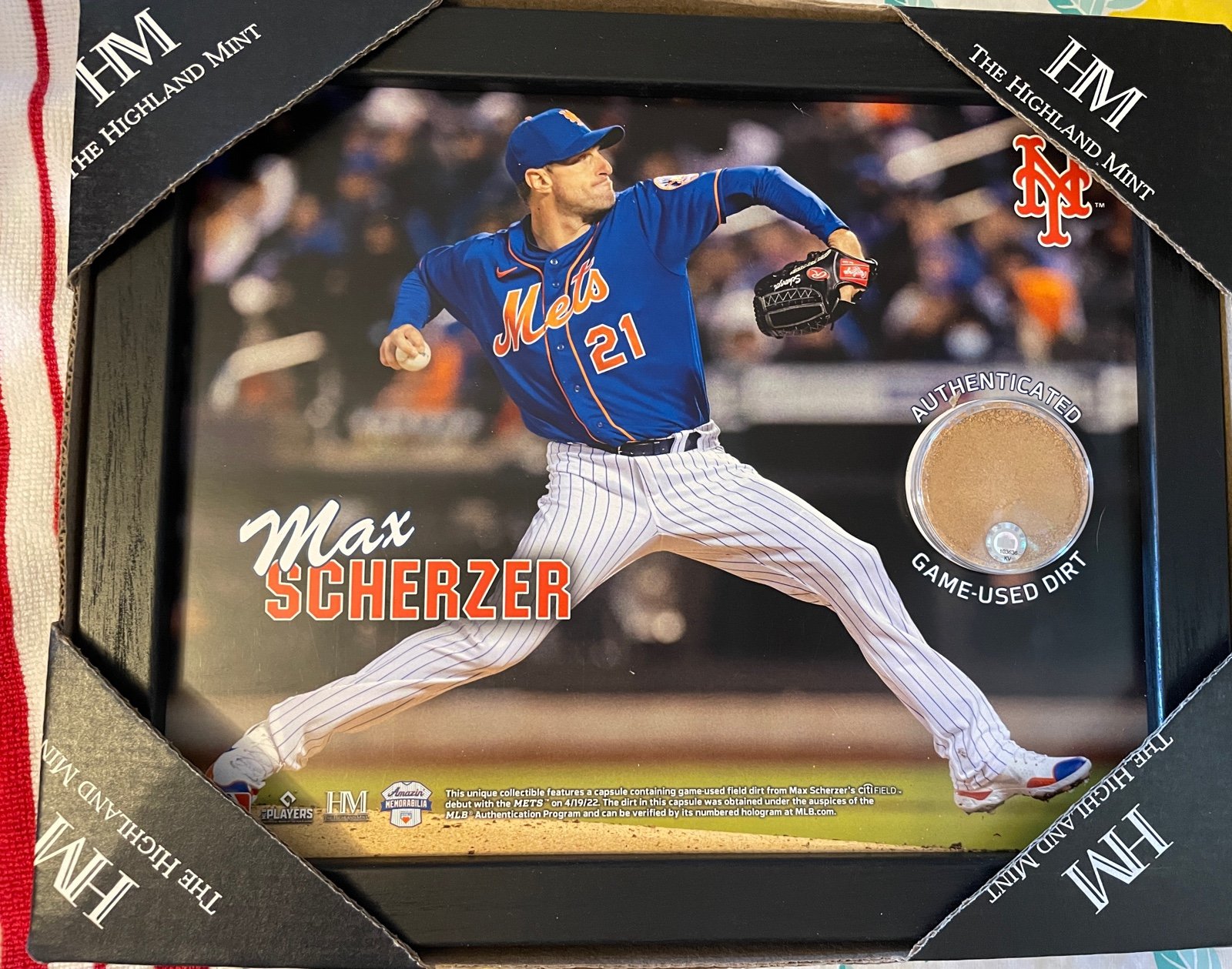 Max Scherzer Authenticated Game-Used Dirt