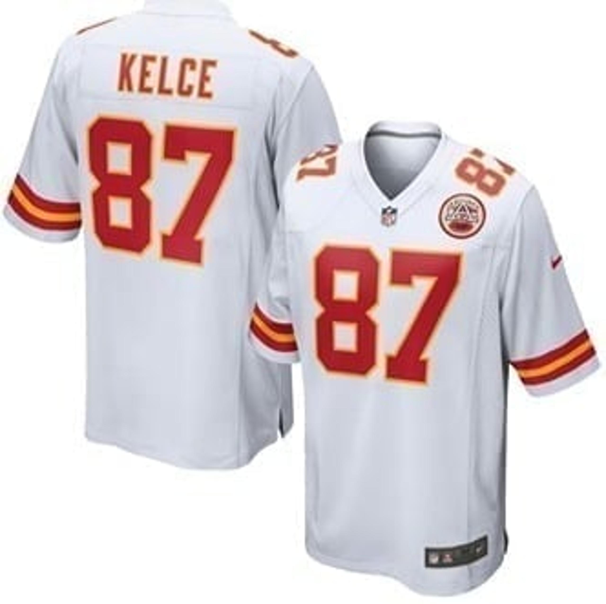 Nike Kansas City Chiefs Travis Kelce #87 White Game Jersey Youth Size Medium