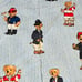 Twin Size Vintage POLO Ralph Lauren Bear All Over Print Comforter Blanket