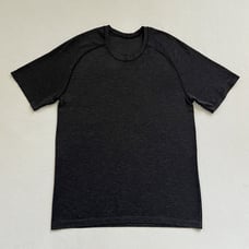 Lululemon Men Solid Deep Coal Black Metal Vent Tech SS 2.0 Short Sleeve Shirt M