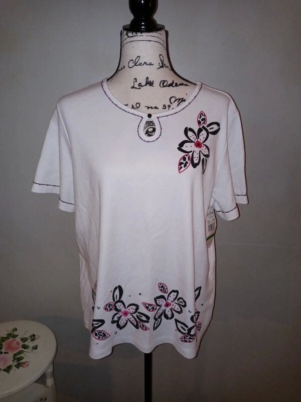 Alfred Dunner Blouse Cotton\Polyester Blend