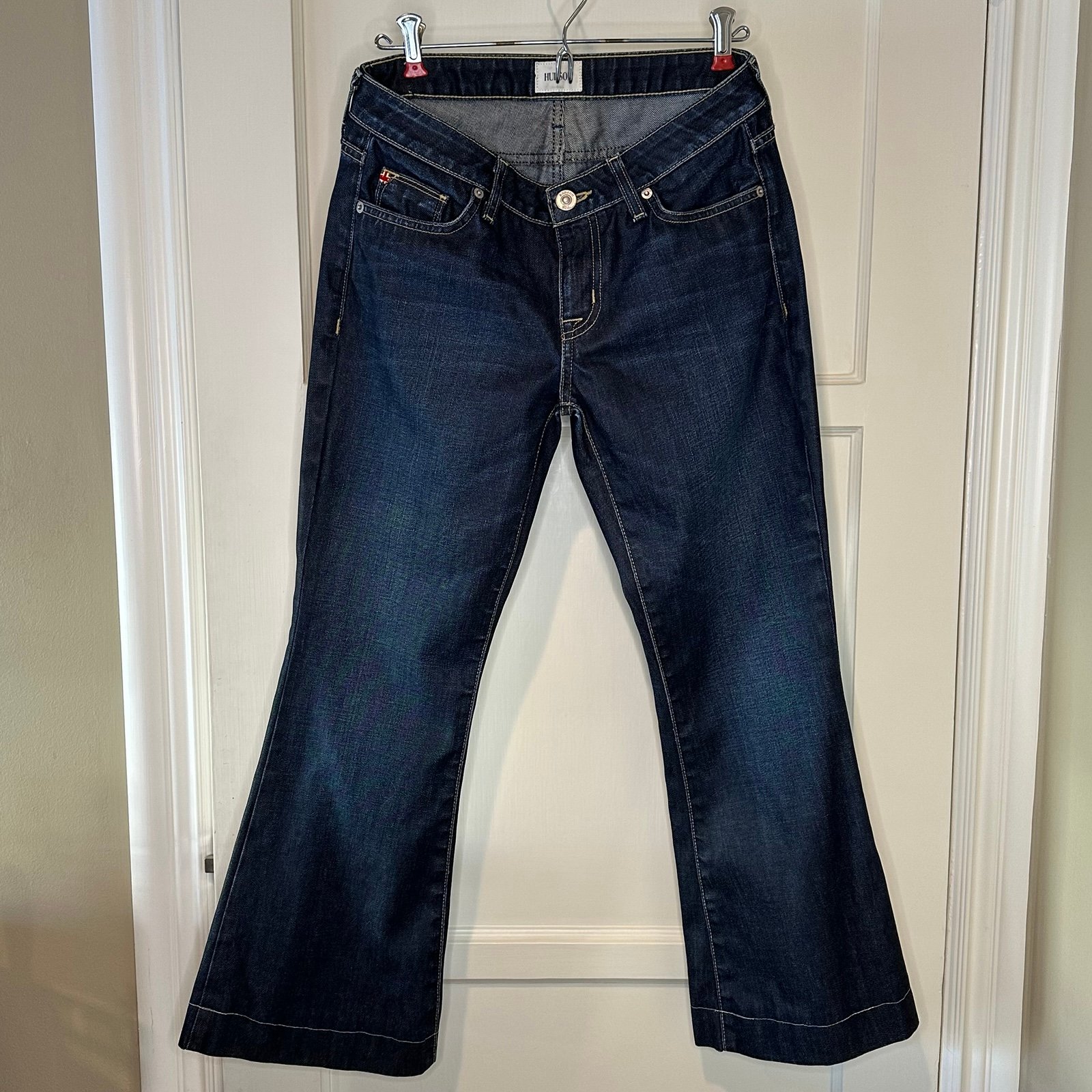 Hudson Ferris Flare Jeans, Dark Wash - Size 27