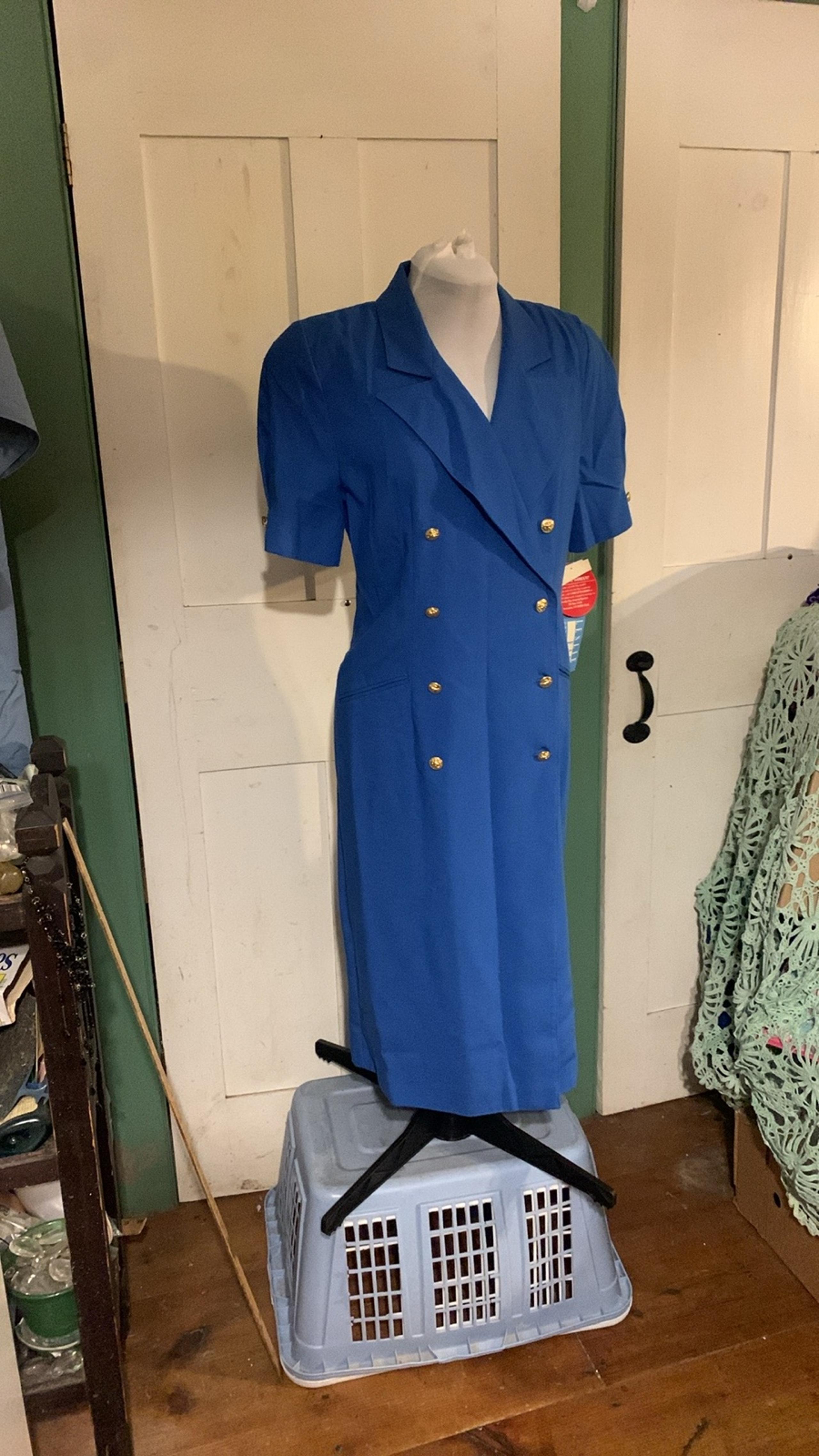 NOSWT Vintage Leslie Fay 90s Dress Y2K USA Made Hourglass Column Work Event