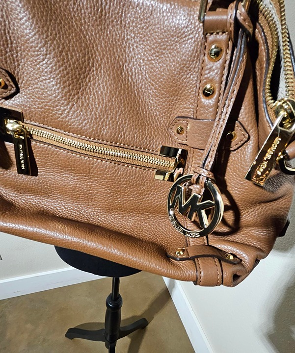 Brown Leather MK satchel purse