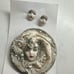 Vintage Adagio Sculpted Doll Face Brooch Pin/Earrings Handmade Signed Gift