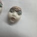 Vintage Adagio Sculpted Doll Face Brooch Pin/Earrings Handmade Signed Gift
