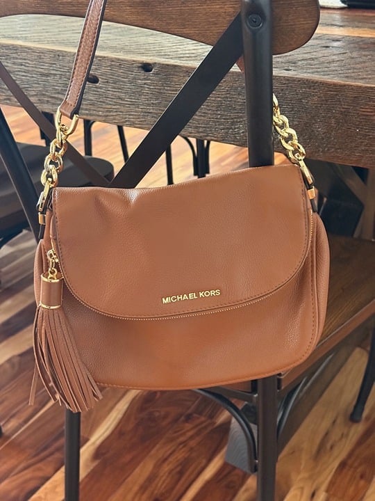 Michael Kors Bedford Leather Tassel Shoulder Bag