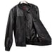 Zara Mens Faux Leather Pleather Mixed Media Bomber Jacket Zip up Size S in Black