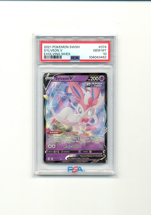 2021 Pokemon Sword & Shield Evolving Skies 074 Sylveon V PSA 10 Gem Mint