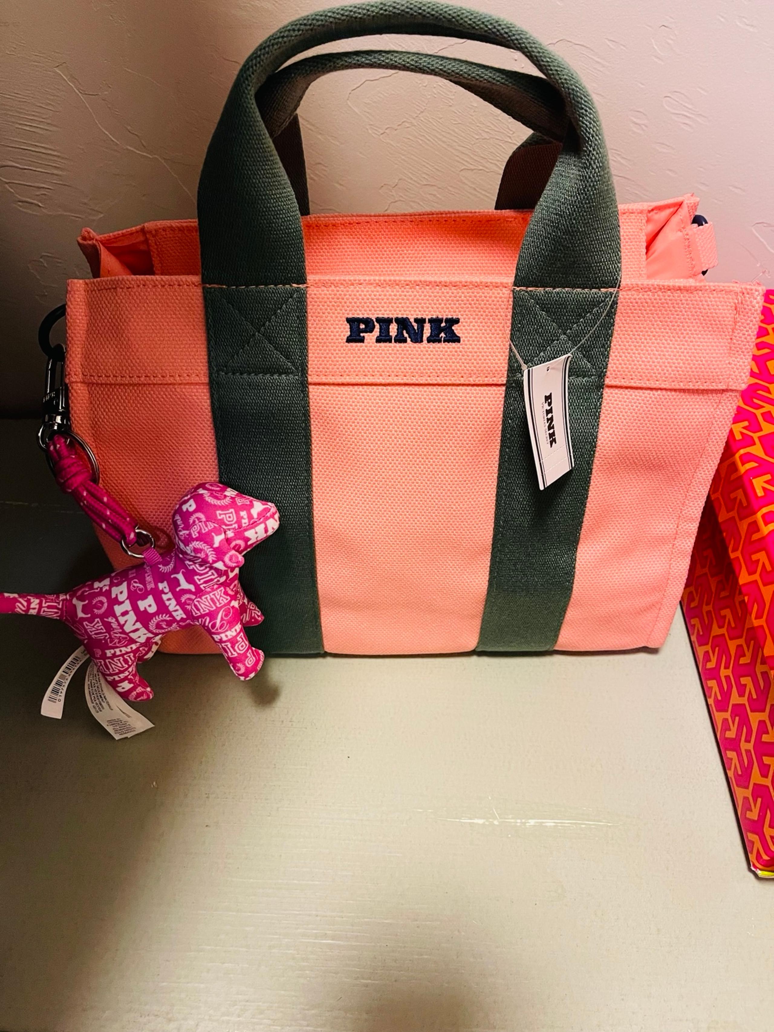 Mini pink/green tote from Victoria secret/pink
