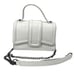 Zara Women's White leather Croc Embossed Chain Strap Satchel Crossbody Handbag