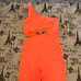 Free People Movement NWT! Orange Transcend Limits Onesie Size S