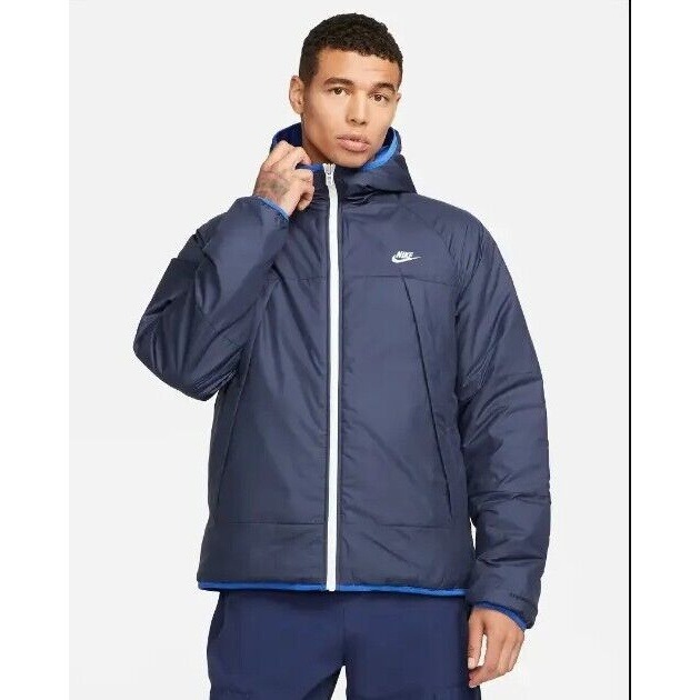 Nike Sportwear Therma-Fit Legacy Reversible Puffer Jacket Blue Men's Size XL New