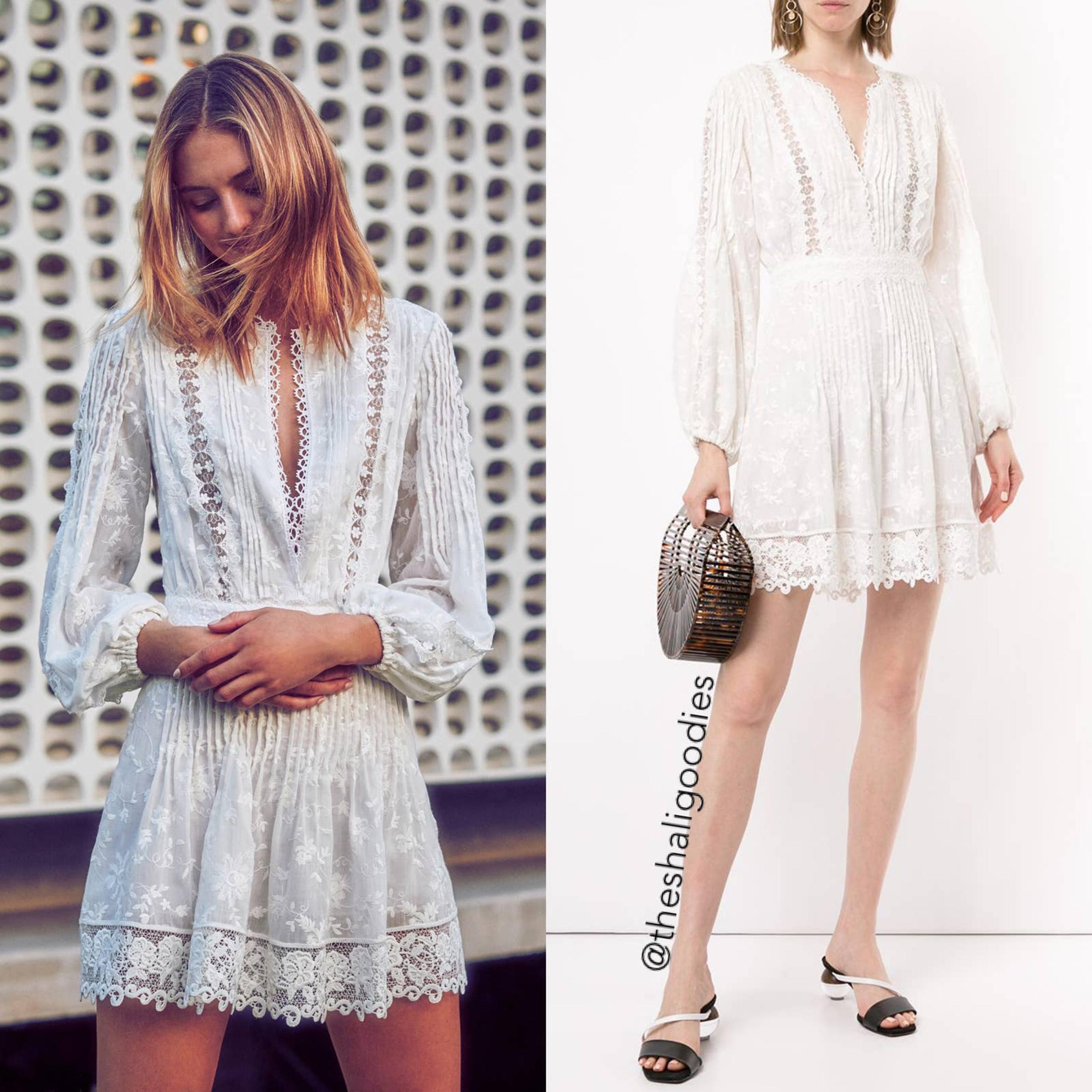 ALEXIS Artemis Dress White Floral Embroidered Mini
