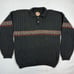 Vtg Woolrich Mens Collared Sweater Sz Large Wool Made In USA Heathered Navy B6