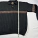 Vtg Woolrich Mens Collared Sweater Sz Large Wool Made In USA Heathered Navy B6