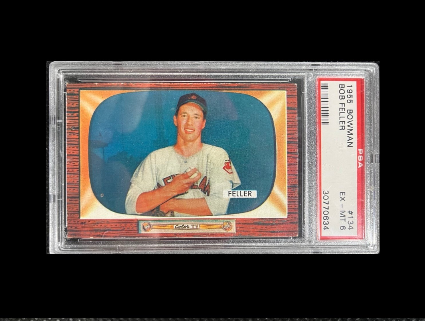 1955 Bowman #134 Bob Feller PSA 6 EX/MT Cleveland Indians HOF