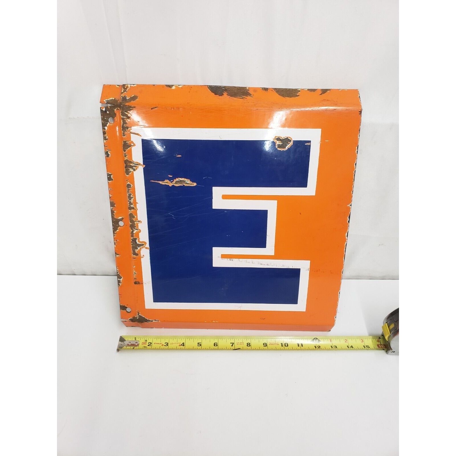 Porcelain Metal Letter Sign 15 x14