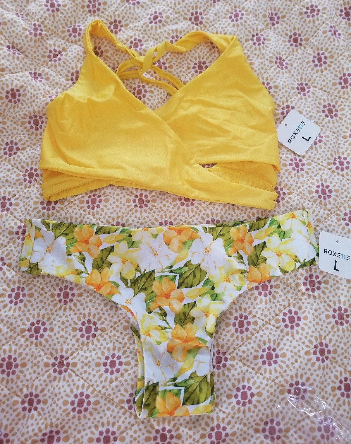 Fused Hawaii bathing suit set size Large bikini