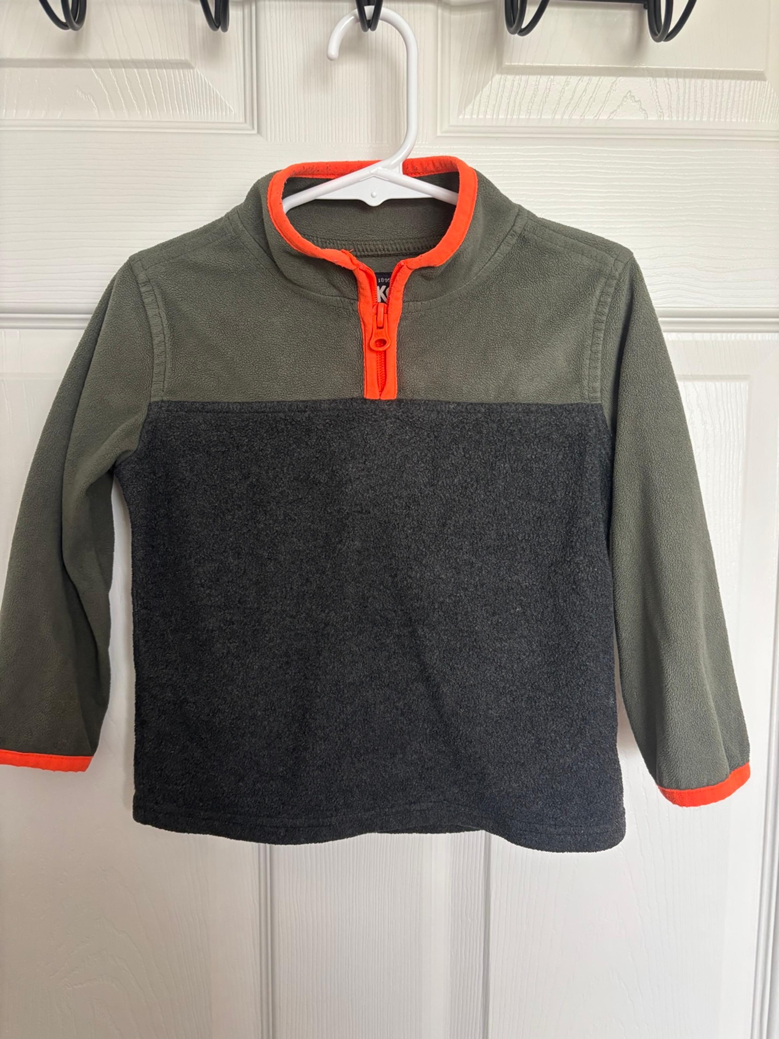 Oshkosh B’gosh Sweater Toddler 2T Pullover Top 1/4 Zip Polyester Fleece