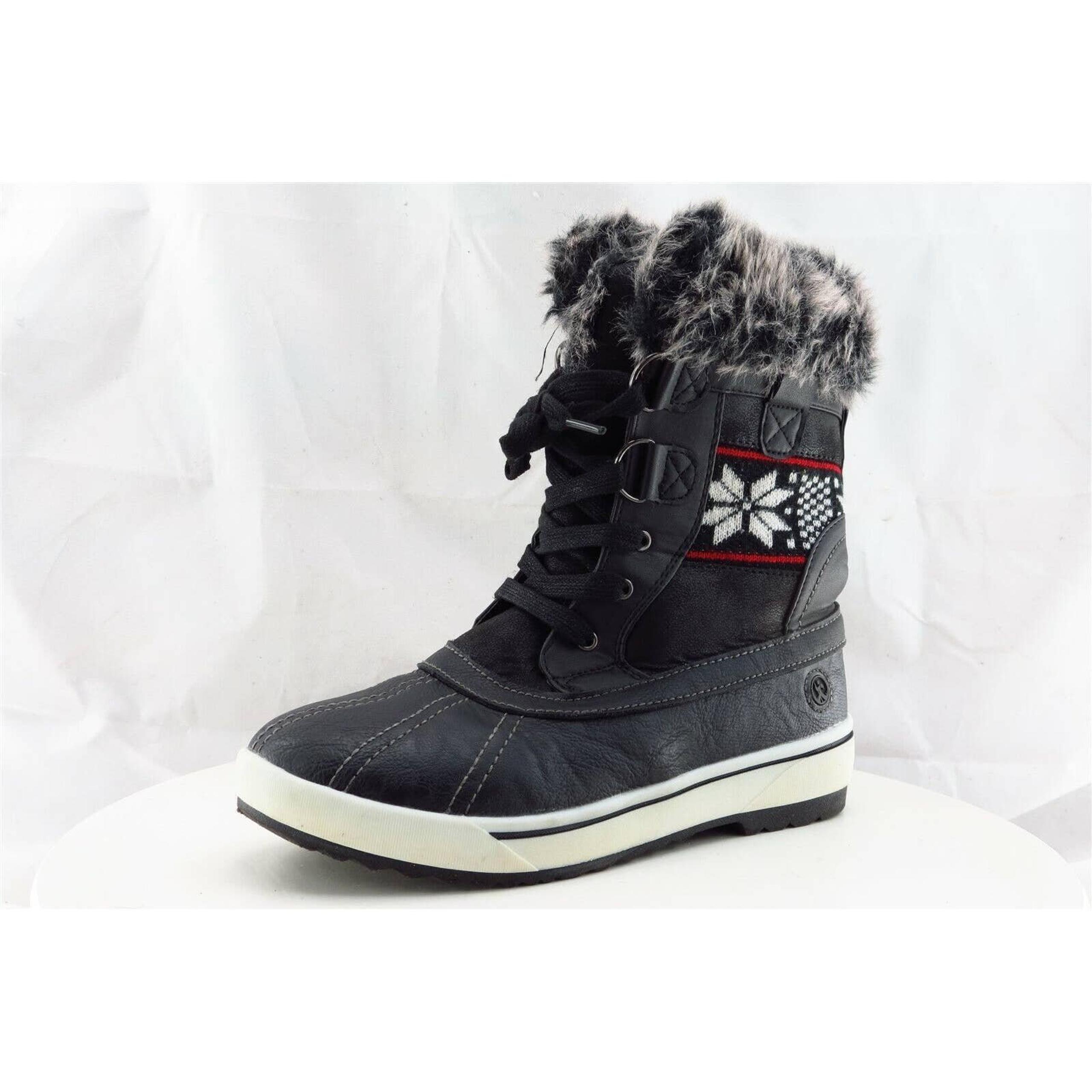 Northside Boot Sz 8 M Snow Boot Black Leather Women