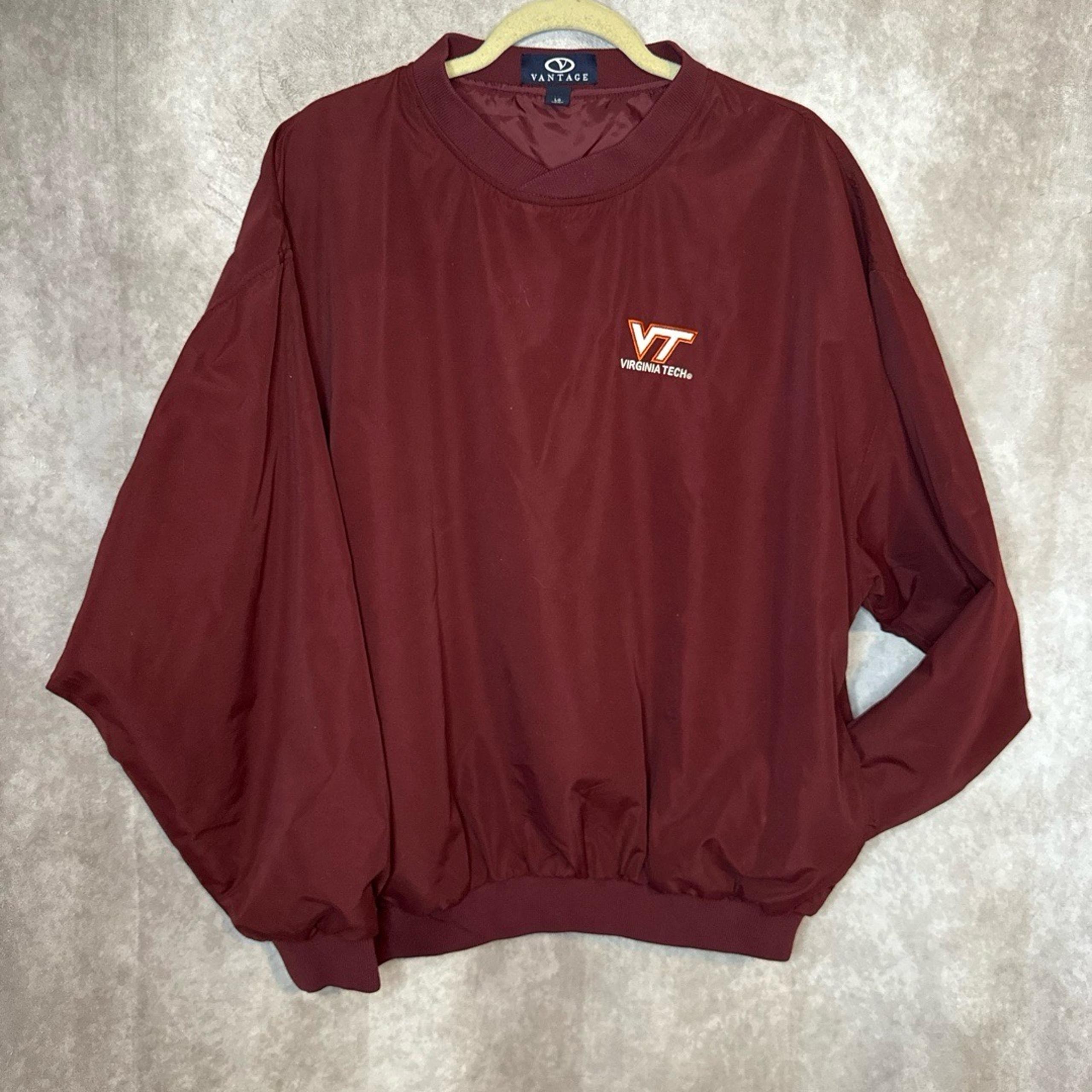 Vintage 90’s Vantage Virginia Tech Hokies VT Windbreaker Pullover Size Large