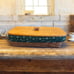 Longaberger Bread/Vanity Basket w/ Lid New Divider And Green Fabric Insert 1987