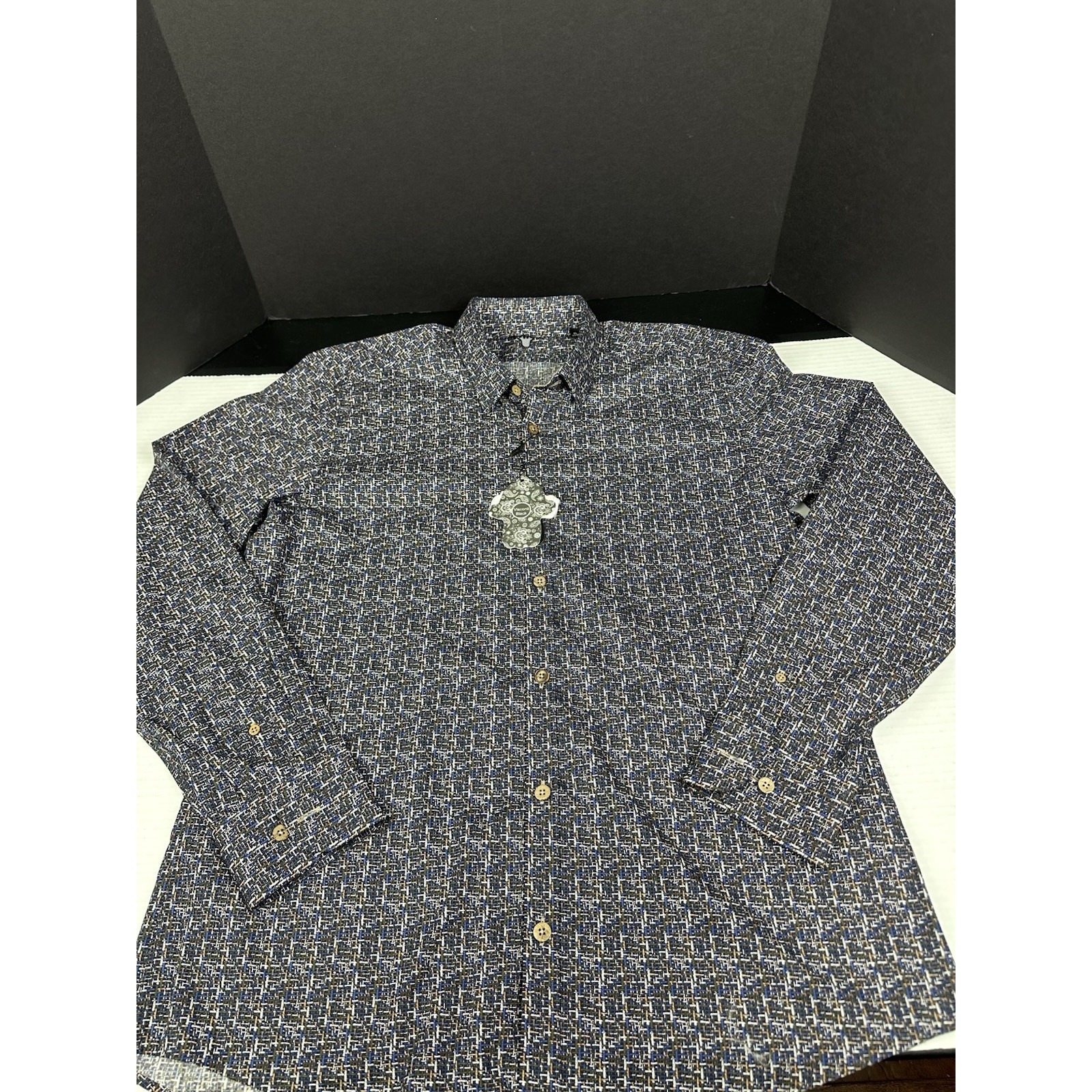 New Visconti Black Long Sleeve Shirt Mens Size X-Large Retail 145.00